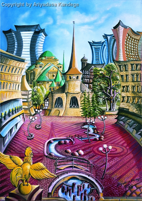 kard_hengsb_pl.jpg - Kardinal-Hengsbach-Platz EssenÖlgemälde  50 x 70 cm