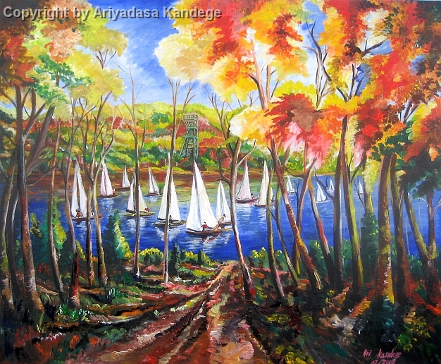 zeche_heisingen1.jpg - Zeche Carl Funke am Baldeneysee 100x120 cm